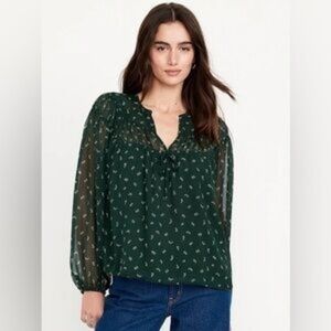 Elegant Green Women's Top Old Navy S